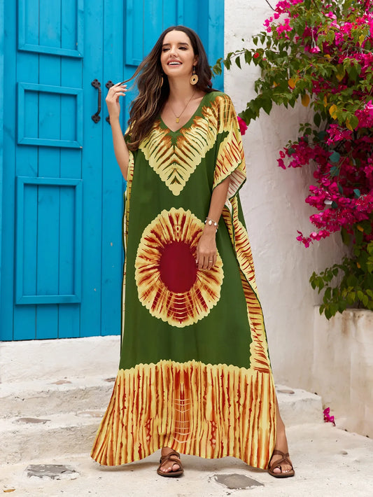 Kaftan Dresses for Beach Wear Women 2024 Plus Size Bathing Suit Cover Up Caftan Maxi Beach Dresses Vacation Outfits
