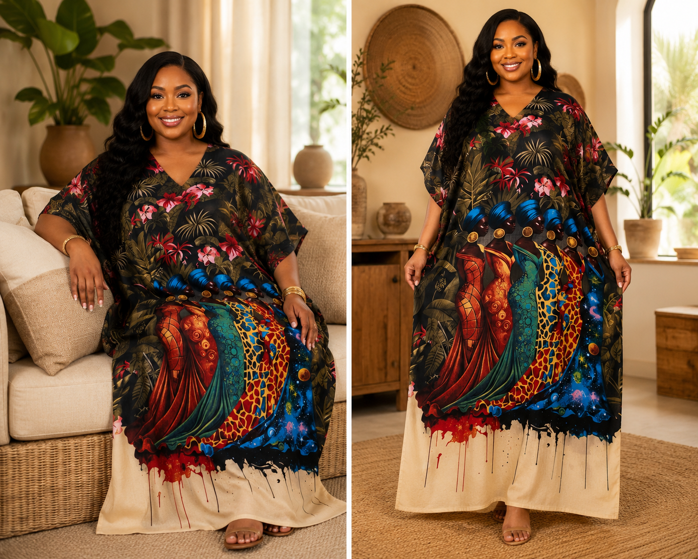 Queens of Grace Luxe MOOMOO | Plus Size Caftan Dress