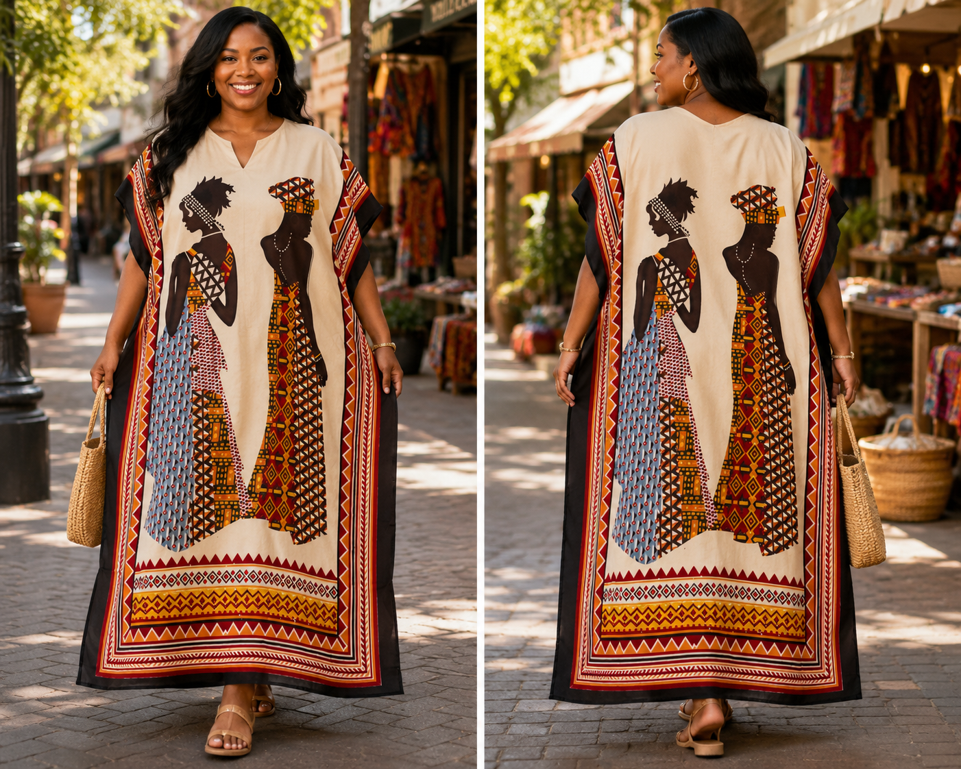 Heritage Elegance MOOMOO | Plus Size Caftan Dress