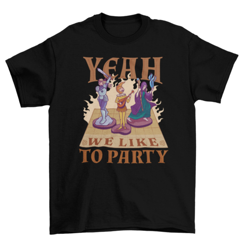 Party role playing t-shirt