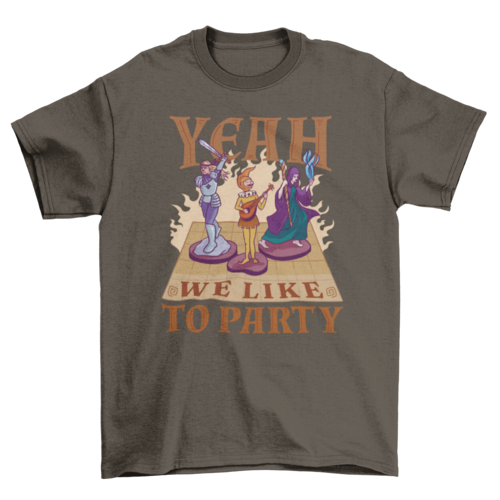 Party role playing t-shirt