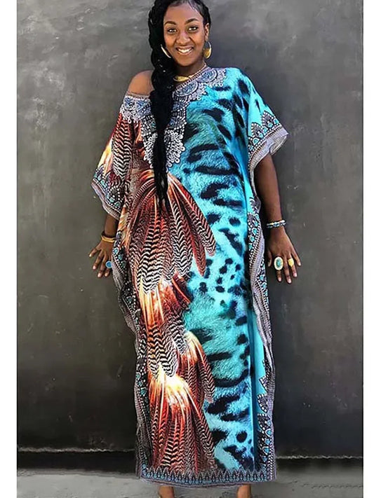Caftan for Women Plus Size Beach Dress  Robe De Plage Beach Pareo Kaftans Tunic Sarong Swimsuit Cover Up Beachwear Maxi Dress