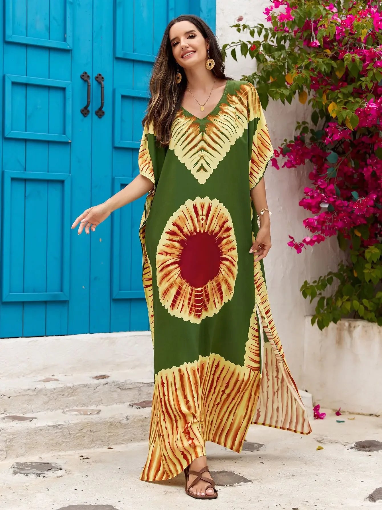Kaftan Dresses for Beach Wear Women 2024 Plus Size Bathing Suit Cover Up Caftan Maxi Beach Dresses Vacation Outfits